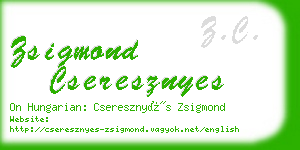 zsigmond cseresznyes business card